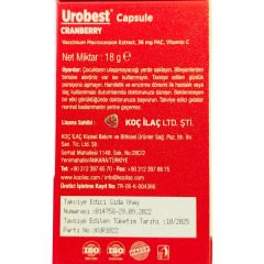 Urobest Cranberry 30 Kapsül