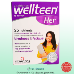 Vitabiotics Wellten Her Multivitamin ve Mineraller İçeren Takviye Edici Gıda 30 Tablet