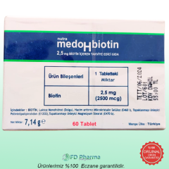 Medohbiotin Biotin 2,5mg 60 Tablet