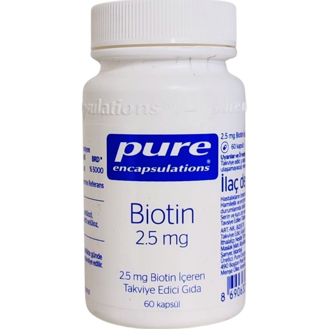 Pure Encapsulations Biotin 2,5 mg 60 Kapsül