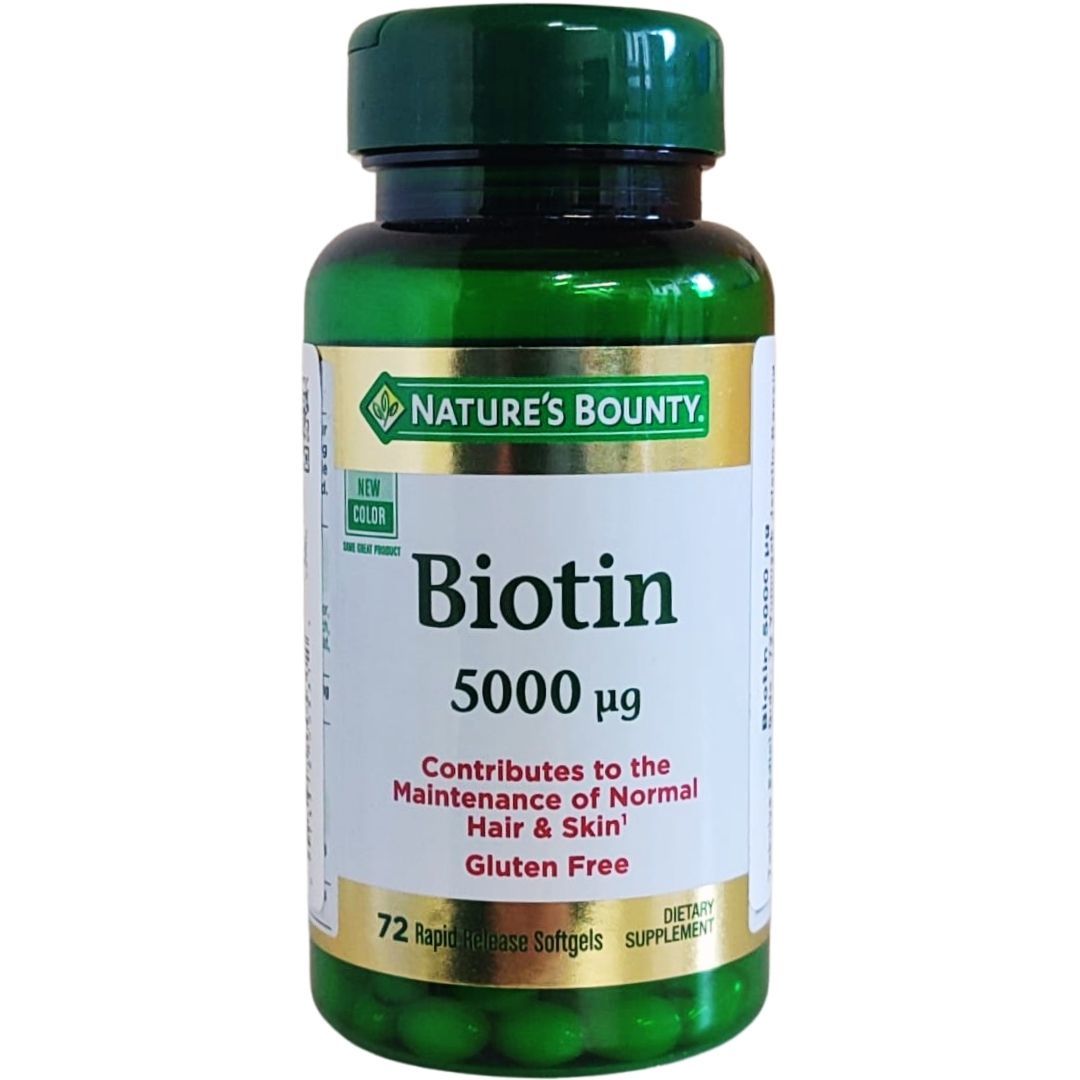 Nature's Bounty Biotin 5000 mcg 72 Kapsül