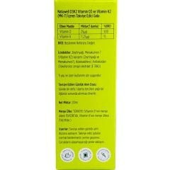 Natuwell Vitamin D3K2 - 400 Damla 20 ml