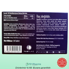 Osende Metilfolat 30 Tablet