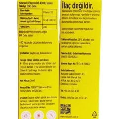 Natuwell Vitamin D3 400IU Sprey 20 ml 420 Damla - 140 Puf