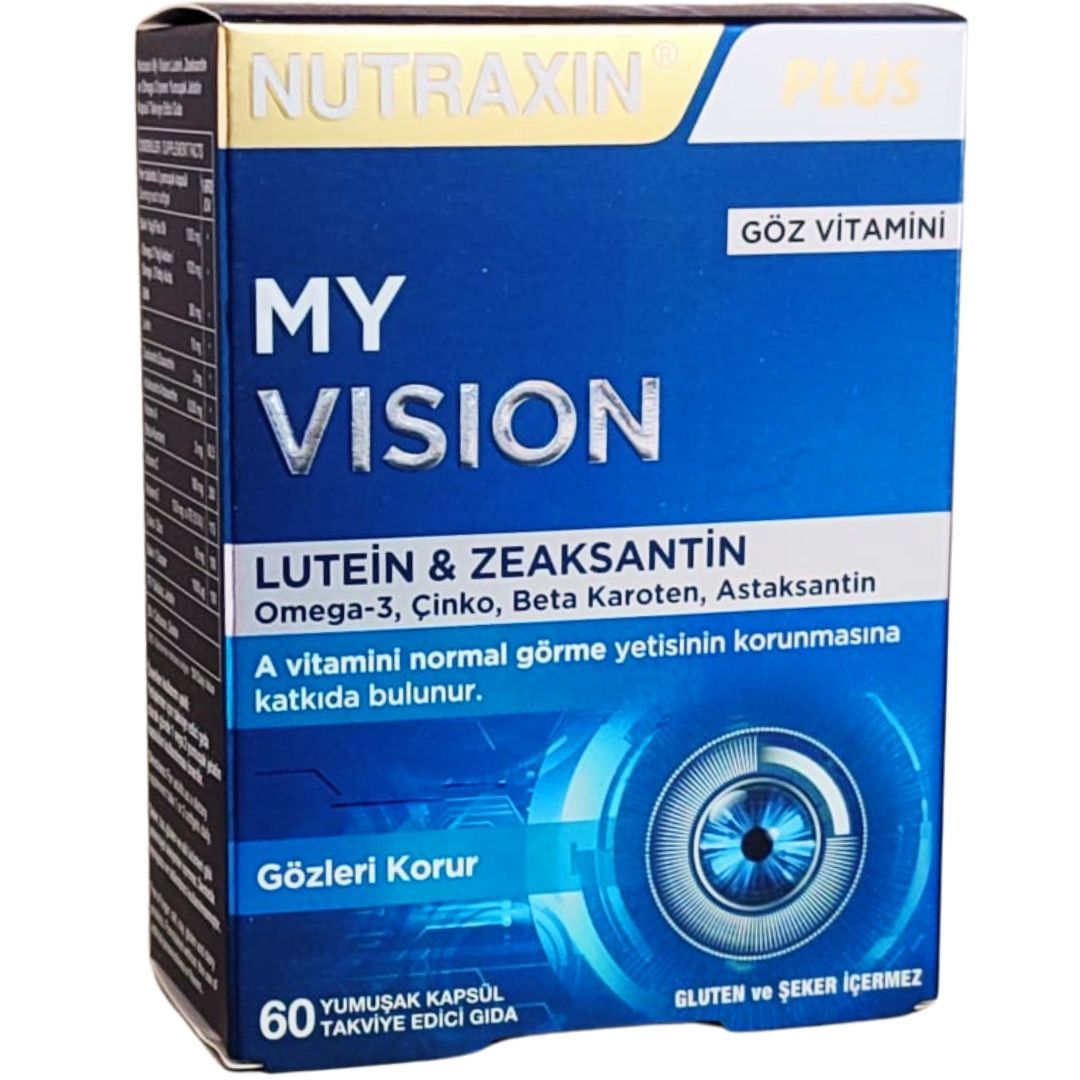 Nutraxin Plus My Vision Göz Vitamini Lutein Zeaksantin 60 Kapsül