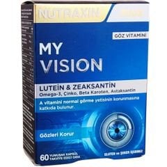 Nutraxin Plus My Vision Göz Vitamini Lutein Zeaksantin 60 Kapsül