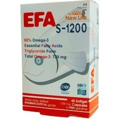 New Life EFA S-1200 Omega 3 Takviye Edici Gıda 45 Kapsül