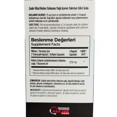 Zade Vital Keten Tohumu Yağı 60 Yumuşak Kapsül