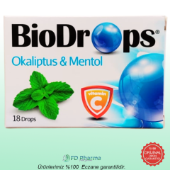 Biodrops Okaliptus Mentol C Vitaminli Pastil 18'li