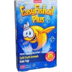 Easy Fish Oil Plus Tutti Frutti Aromalı Balık Yağı 30 Çiğnenebilir Jel