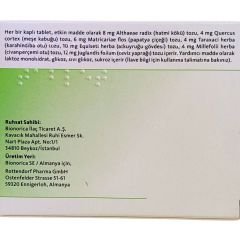 Bionorica Imupret Takviye Edici 50 Tablet