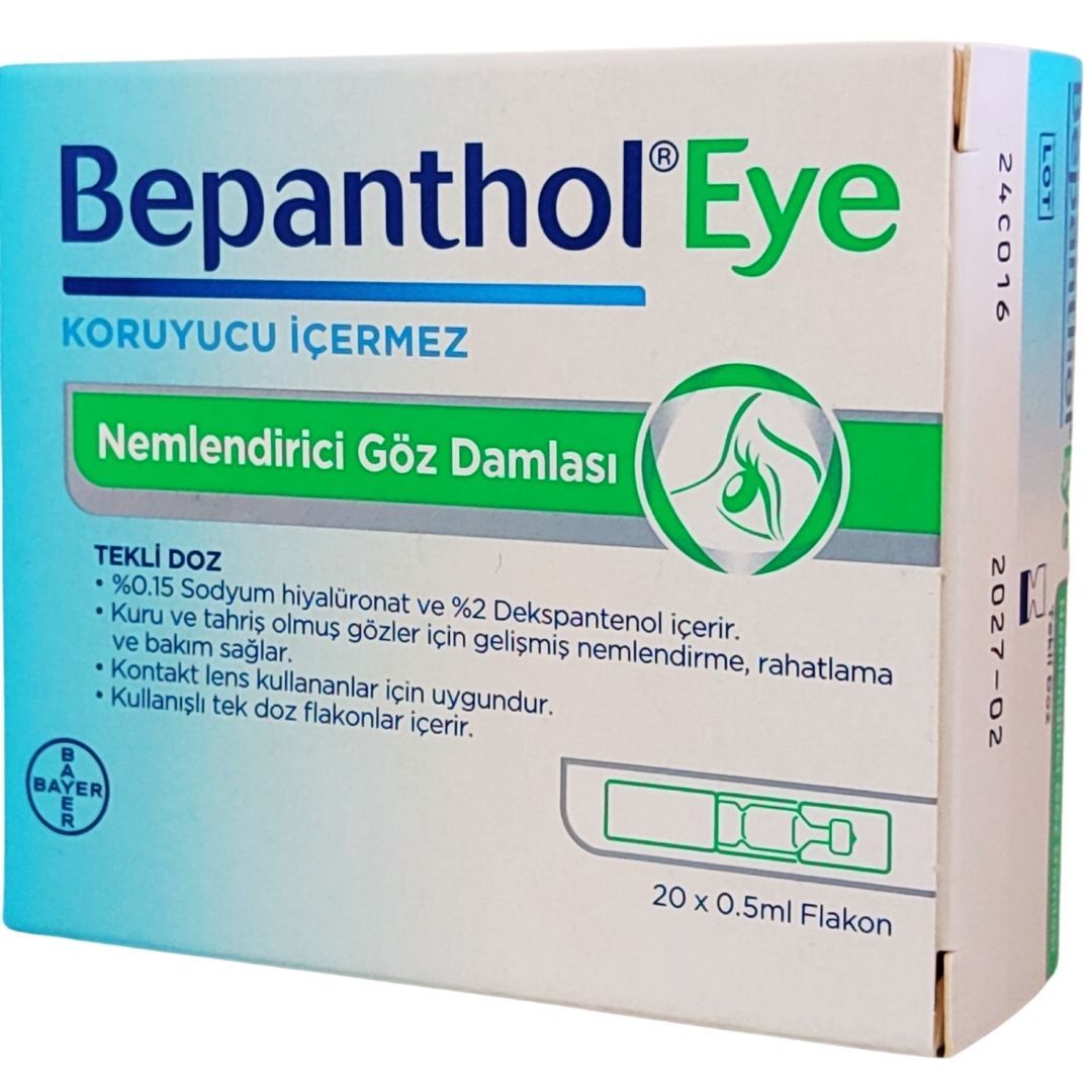 Bepanthol Eye Tekli Doz Nemlendirici Göz Damlası 20 Flakon
