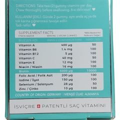 Sovital Hair Vitamins İsviçre Patentli 60 Gummies