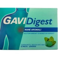 Gavidigest Nane Aromalı Şekersiz 12 Pastil