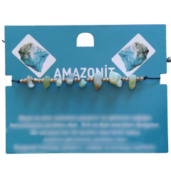 Doğaltaş Amazonit Doğal Taş Makrome Örme Bileklik