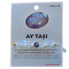 Doğaltaş Aytaşı Doğal Taş Makrome Örme Bileklik