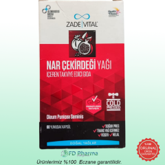 Zade Vital Nar Çekirdeği Yağı 400 mg 60 Kapsül
