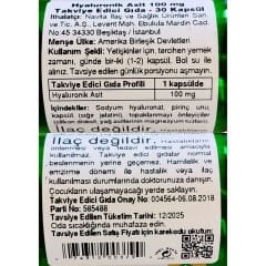 Nature's Bounty Hyaluronic Acid 100 mg 30 Kapsül