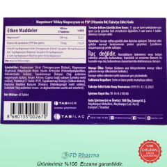 Magnimore All Day Magnezyum ve P5P (Vitamin B6) Takviye Edici Gıda 60 Tablet